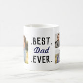 Moderne aangepaste foto Blauw beste vader ooit Mok (Center)