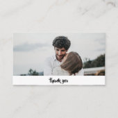 Moderne Aangepaste foto bruiloft Hartelijk dank Informatiekaartje (Voorkant)