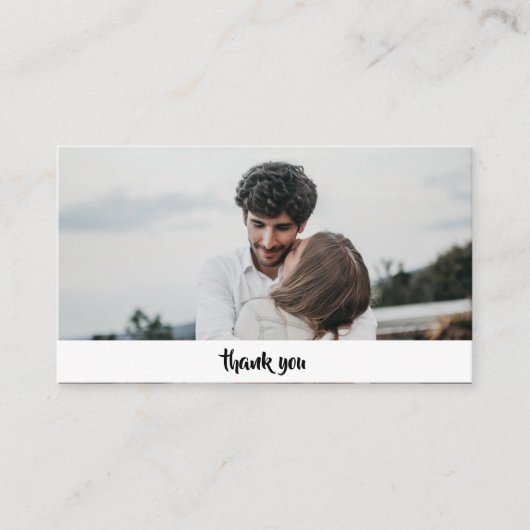 Moderne Aangepaste foto bruiloft Hartelijk dank Informatiekaartje (Voorkant)