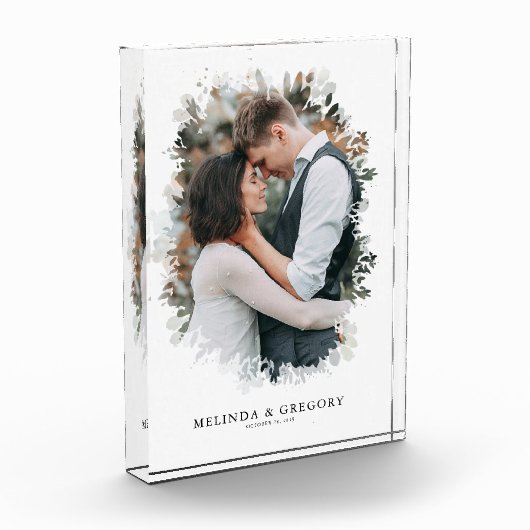 Moderne aangepaste foto Cadeaudecor Acrylblok (Links)