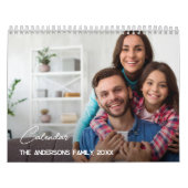 Moderne aangepaste foto Creëer Uw eigen familie Kalender (Hoes)