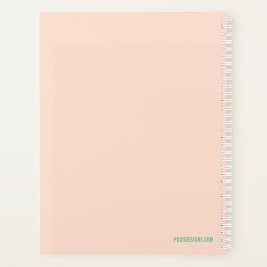 Moderne aangepaste foto Creëer uw eigen Schattige Planner (Achterkant)