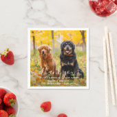 Moderne Aangepaste Foto Dank Je Wel Hond Huisdier  Servet (Insitu)