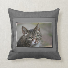 Moderne aangepaste foto donkergrijze omhulling kussen