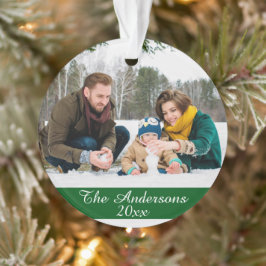 Moderne, aangepaste foto dubbelzijdig ornament