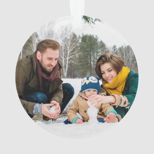 Moderne, aangepaste foto dubbelzijdig ornament (achterkant)