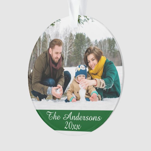 Moderne, aangepaste foto dubbelzijdig ornament (voorkant)