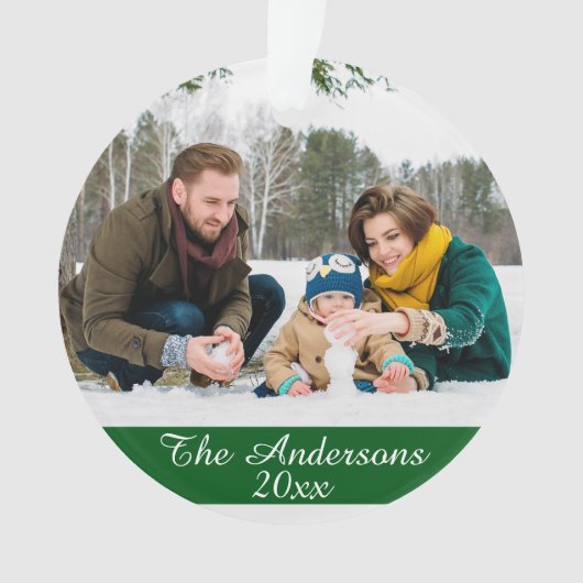 Moderne, aangepaste foto dubbelzijdig ornament (voorkant)