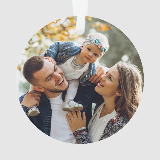 Moderne, aangepaste foto dubbelzijdig ornament (achterkant)