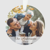 Moderne, aangepaste foto dubbelzijdig ornament (voorkant)