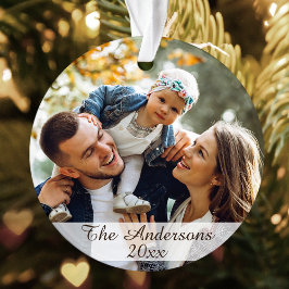 Moderne, aangepaste foto dubbelzijdig ornament