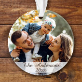 Moderne, aangepaste foto dubbelzijdig ornament