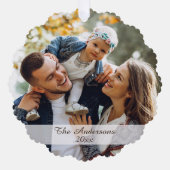 Moderne aangepaste foto dubbelzijdige vakantie ornament kaart (Voorkant)