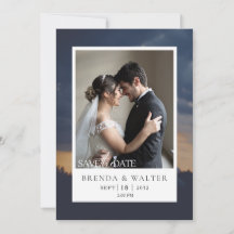 Moderne aangepaste foto elegante script bruiloft 
