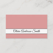 Moderne Aangepaste foto en contacten Blush Visitekaartje (Voorkant)