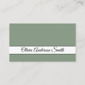 Moderne Aangepaste foto en contacten Sage groen Visitekaartje (Voorkant)