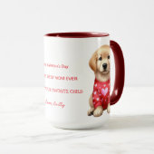 Moderne aangepaste foto hond Valentijnsdag Mok (Voorkant rechts)