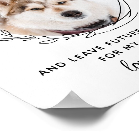 Moderne Aangepaste Foto Huisdier Trouw Gastengaste Poster (Hoek)