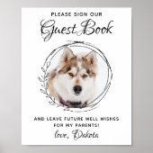 Moderne Aangepaste Foto Huisdier Trouw Gastengaste Poster (Voorkant)