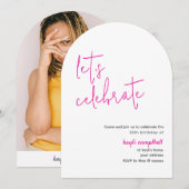 Moderne aangepaste foto in boog kaart (Voorkant / Achterkant)