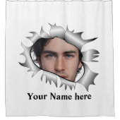 Moderne  aangepaste foto in een gat douchegordijn (Voorkant)