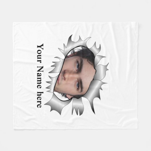 Moderne  aangepaste foto in een gat fleece deken (Voorkant (Horizontaal))