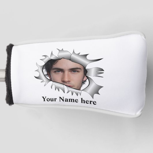 Moderne aangepaste foto in een gat golfheadcover (Voorkant)
