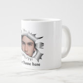 Moderne  aangepaste foto in een gat grote koffiekop (Voorkant rechts)