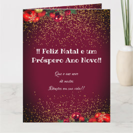 Moderne aangepaste foto Kerstmis Feliz Natal Kaart