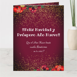 Moderne aangepaste foto Kerstmis Feliz Navidad Kaart