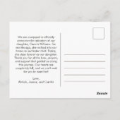 Moderne aangepaste foto kinderen adoptie aankondig briefkaart (Achterkant)