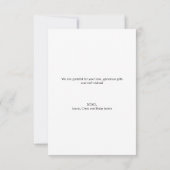 Moderne aangepaste foto kleine notitie Baby shower Bedankkaart (Achterkant)