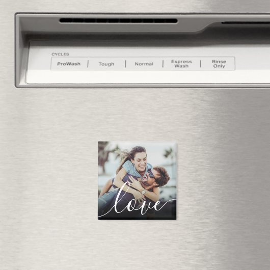 Moderne aangepaste foto-liefdesscript magneet (Insitu (Vaatwasser))