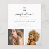 Moderne Aangepaste foto-Logo promotiewit Flyer (Voorkant)