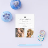 Moderne aangepaste foto logo promotionele witte flyer (Enkel)