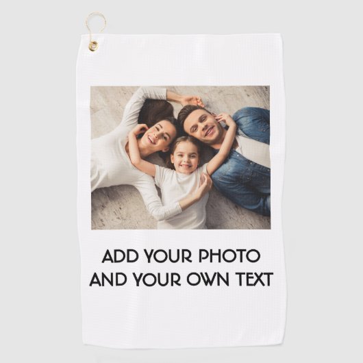 Moderne aangepaste foto of Logo Team Logo golf Golfhanddoek (Voorkant)