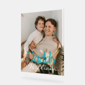 Moderne aangepaste foto papa & Baby naam Keepsake Acryl Bord (Hoek)