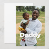 Moderne aangepaste foto papa & Baby naam Keepsake Kaart (Voorkant / Achterkant)