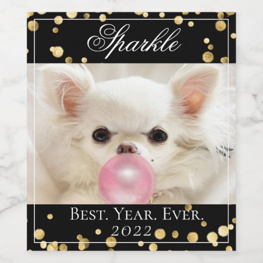 Moderne aangepaste foto | Pet Star Wijn Etiket (Enkel label)