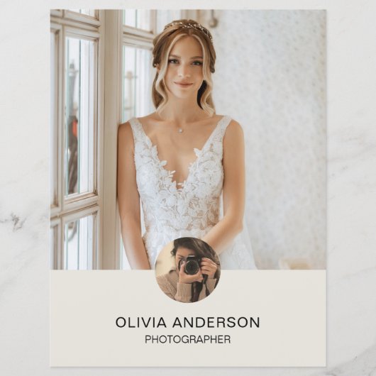 Moderne aangepaste foto QR Fotograaf Business Flyer (Voorkant)