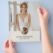 Moderne aangepaste foto QR Fotograaf Business Flyer (Hand)