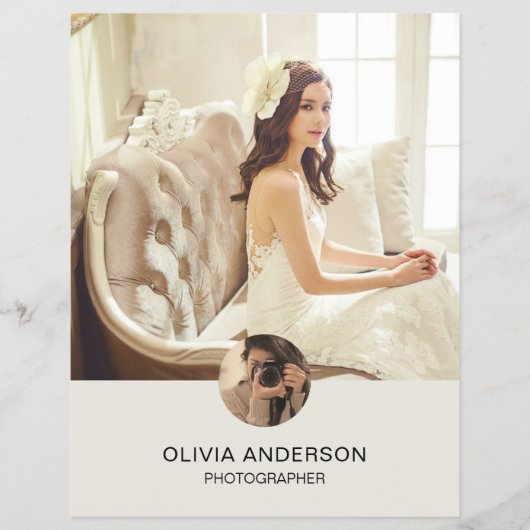 Moderne aangepaste foto QR Fotograaf Business Flyer (Voorkant)