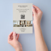 Moderne Aangepaste Foto QR Professioneel Bedrijf Flyer (Hand)