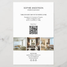 Moderne aangepaste foto QR wit professioneel bedri