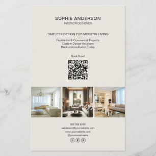 Moderne Aangepaste Foto QR Zakelijk Professioneel Flyer