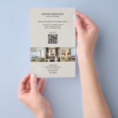 Moderne Aangepaste Foto QR Zakelijk Professioneel Flyer (Hand)