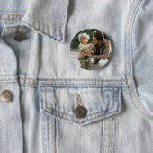 Moderne aangepaste foto ronde button 5,7 cm (In situ)