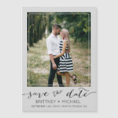 Moderne aangepaste foto Save the Date Lichtgrijs (Voorkant)
