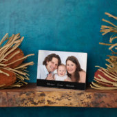 Moderne aangepaste foto-tabletopplak met Easel Fotoplaat (Zijkant)