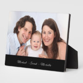 Moderne aangepaste foto-tabletopplak met Easel Fotoplaat (Zijkant)